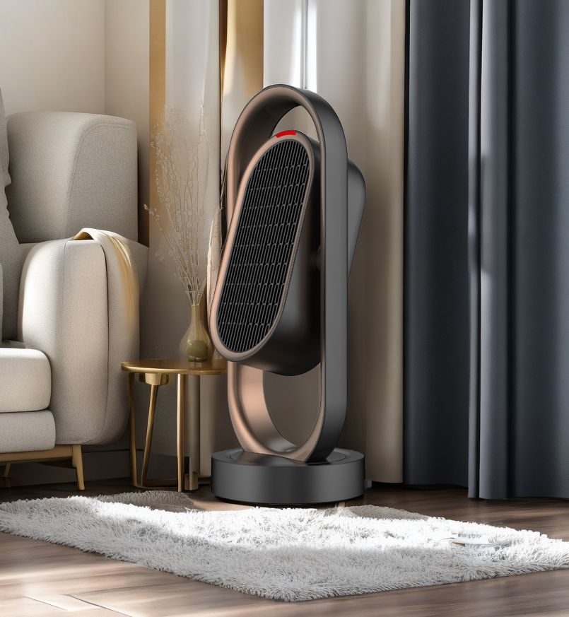 1500W Oscillating Space Heater for Indoor Use, Fast Heating Within 2s with PTC Heating Tech, 3 Timers & 3 Temperature Settings with Remote Control for Office and Home